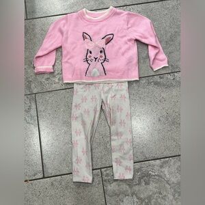 Matching Easter Sweater and Leggings